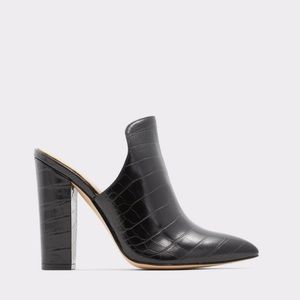 NEVER WORN Black high heel slip on